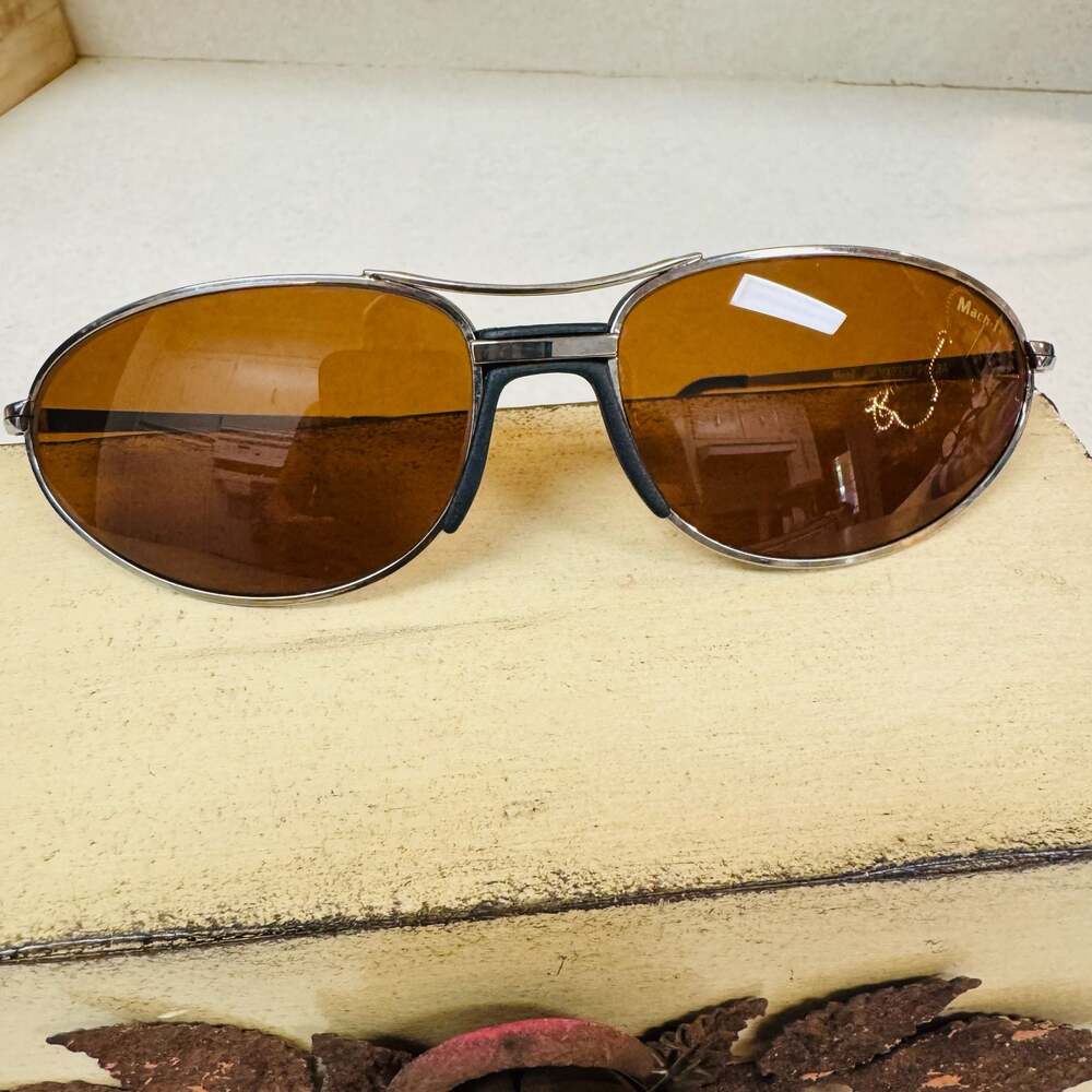 RARE Vintage Mach-1 Sport Wrap Aviator Sunglasses with Brown Lenses